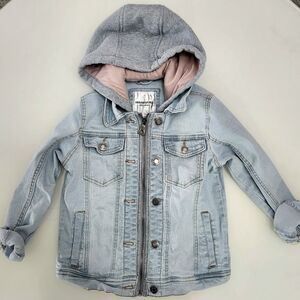 Urban Republic Denim Jacket with Gray and Pink Accents